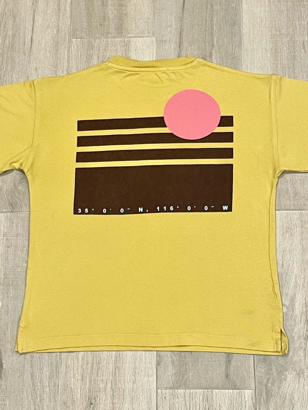 ZARA Boys Mojave Desert Graphic T-Shirt Yellow Size 8-9 (130cm)